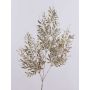 Dekorativ rönnkvist CAZENAC, frukter, glitter, champagnefärgad, 75cm