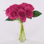 Konstgjord rosbukett GAUTAM, cerise, 25cm, Ø15cm