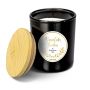 Ljusstake MELIDA med doftljus, Warm Cider Bourbon, svart-vit, 9,3cm, Ø7,9cm, 35 timmar