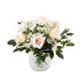 Textilrosbukett ELLI, gypsophila, rosa-vit, 35cm, Ø30cm