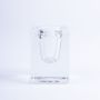 Fyrkantig glasljusstake SOLUNA för spetsljus, transparent, 4x4x6cm
