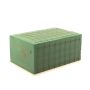 ®mosy Ökodur gravdekoration, stickskum VESDO med trådnät, greppkant, underlag av naturträ, grön, 23x15,5x11cm