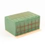 ®mosy Ökodur gravdekoration, stickskum VESDO med trådnät, greppkant, underlag av naturträ, grön, 17x11x8,5cm