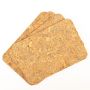 Rektangulära underlägg i kork QUINCY, 4 st, natur-svart, 30x20x0,3cm