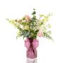 Konstgjord sommarbukett KEONA, rosa-vit, 60cm, Ø40cm