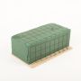 ®mosy Ökodur gravdekoration, stickskum VESDO med trådnät, greppkant, underlag av naturträ, grön, 22,5x11x8,5cm
