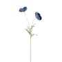 Konstgjord blomkvist med vallmo GUNDULA, Eco Collection, kungsblå, 70cm, Ø7-8cm