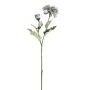 Dekorativ blomkvist, zinnia GUNDISINE, Eco Collection, gråblå, 65cm, Ø9cm