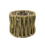 Sisal-te-ljushållare BALKHAB med te-ljusglas, grön, 9cm, Ø11cm