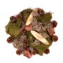 Dekorationsströ QUIKISA av mossa, kottar, trä, lav, grönbrun, 500g