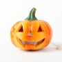 Halloween-pumpa BOOGIE, orange, LED, 13cm, Ø12,5cm