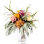 Konstgjord blomsterbukett LARONA, orange-rosa-laxros, 40cm, Ø45cm