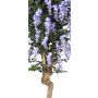 Konstgjord blåregn ERLINA, äkta stam, med blommor, lila, 200cm - Tillverkad i Italien