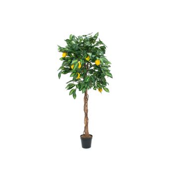 Konstgjord citronträd ZOYA, naturstammar, med frukter, 180cm