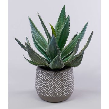 Agave americana konstväxt HEDI i terrakottakruka, grön, 35cm