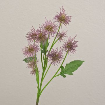 Dekorativ kvist med kuggtistel GESKENDA, lila, 60cm, Ø3,5-5cm