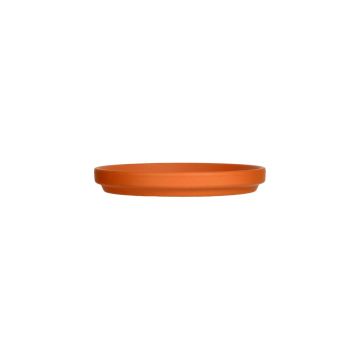 Terrakotta-blomkruka med underlägg ARVION, rund, 3cm, Ø21,9cm