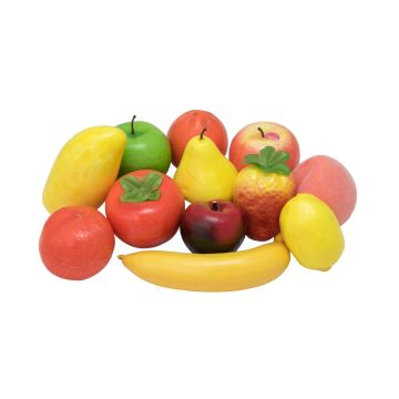 Plastfrukter Mix FIDAN, färgglada, 5-8cm