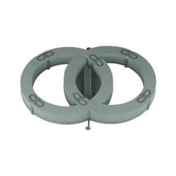 OASIS® våtsteckskum bilformade vigselringar, bröllopsdekoration, med sugkopp, plastbotten, grön, 57x39x7,5cm