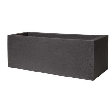 Rektangulär planteringslåda NALTIS i plast, mörkgrå, 100x40x40cm Rektangulär planteringslåda NALTIS i plast, mörkgrå, 100x40x40cm