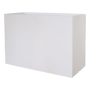 Rektangulär planteringslåda NALTIS av plast, vit, 100x40x70cm