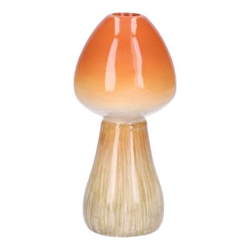 Svampvas RADOMILA, keramik, orange-beige, 16cm, Ø7,5cm