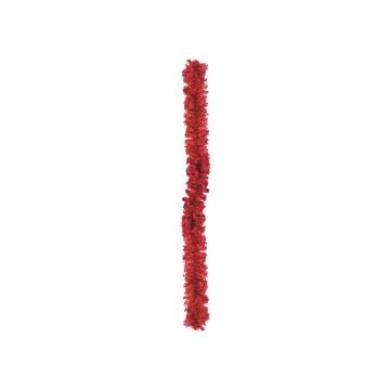 Plastgirland av ädelgran DOROTHEA, röd, 270cm, Ø20cm