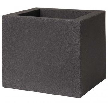 Blomkruka TALVEN av plast, svart, 50x50x50cm Blomkruka TALVEN av plast, svart, 50x50x50cm