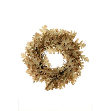 Konstgjord krans av ek DIANDO, beige-gul, Ø60cm Konstgjord krans av ek DIANDO, beige-gul, Ø60cm