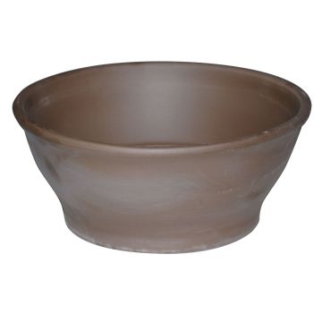 Terrakotta blomskål MARZANO, patinerad, brun, 14cm, Ø32cm