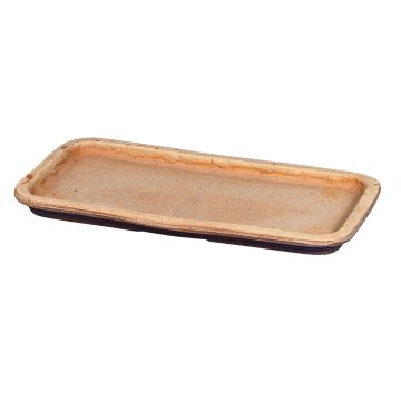 Rektangulär blomlåda/underlägg LIDAS i terrakotta, patinerad, 40x20x4cm
