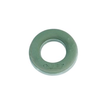 OASIS® våtsteckningsskumring, EcoBase-hårdskumbotten, grön, 4cm, Ø18cm