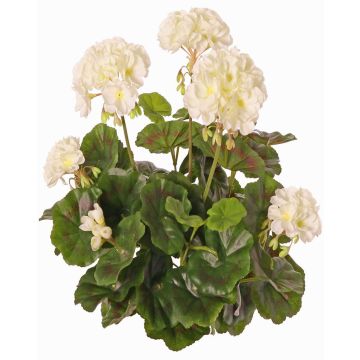 Konstgjord pelargon MIA på pinne, krämfärgad, 35cm, Ø6-9cm