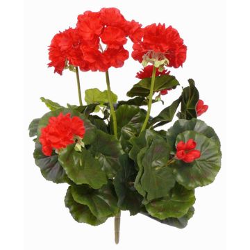 Konstblomma pelargon MIA på stift, röd, 35cm, Ø6-9cm