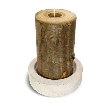 Utomhusljus MATTHILDA i trädstam, med inläggsljus, betongunderlägg, 18cm, Ø12cm, 3 timmar Utomhusljus MATTHILDA i trädstam, med inläggsljus, betongunderlägg, 18cm, Ø12cm, 3 timmar