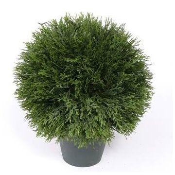 Konstgjord kulcypress SIMONA, i kruka, grön, 40cm, Ø30cm