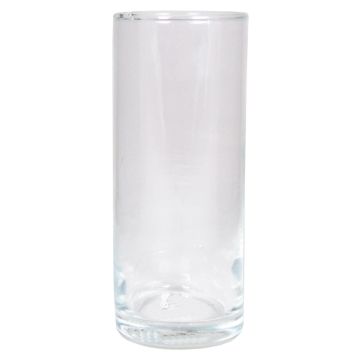 Glasvas, cylindrisk, SANYA OCEAN, klar, 20cm, Ø8,5cm