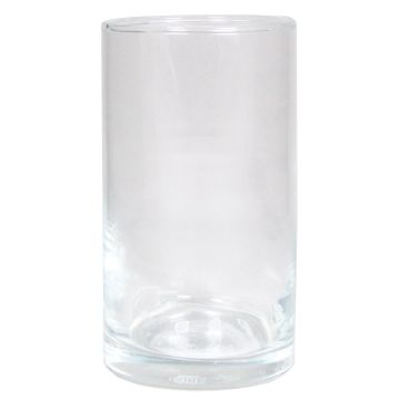 Glasvas, cylindrisk, SANYA OCEAN, klar, 15cm, Ø8,5cm