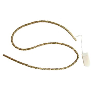 Dekorativt gräsrep ARNAR med varmvit ljusslinga, beige, 90cm, Ø0,5cm Dekorativt gräsrep ARNAR med varmvit ljusslinga, beige, 90cm, Ø0,5cm
