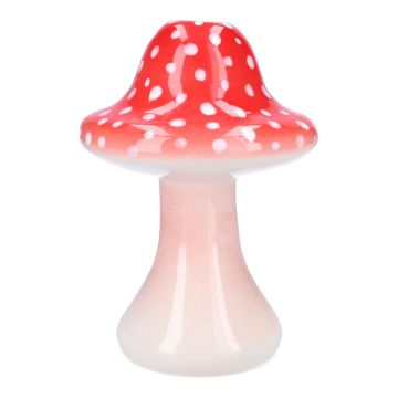 Keramikvas RICHLINDE, flugsvamp, röd-vit, 21cm, Ø15cm Keramikvas RICHLINDE, flugsvamp, röd-vit, 21cm, Ø15cm