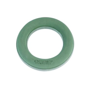 OASIS® våtstickskum Ring, EcoBase hårdskumbotten, grön, 4cm, Ø25cm