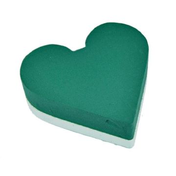 OASIS® våtstickskum, hjärtformad, bröllopsdekoration, botten av hård polystyrenskum, grön, 21x20x6cm OASIS® våtstickskum, hjärtformad, bröllopsdekoration, botten av hård polystyrenskum, grön, 21x20x6cm