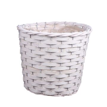 Planteringskorg AHMANIU, vit, 17cm, Ø20cm
