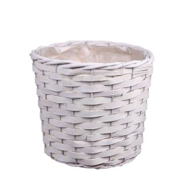 Planteringskorg AHMANIU, vit, 16cm, Ø18cm