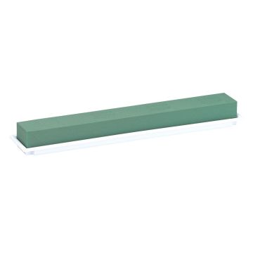 OASIS® våtstickskum, rektangulär för blomsterarrangemang, i skål av papperskomposit, grön-vit, 48x9x5cm OASIS® våtstickskum, rektangulär för blomsterarrangemang, i skål av papperskomposit, grön-vit, 48x9x5cm
