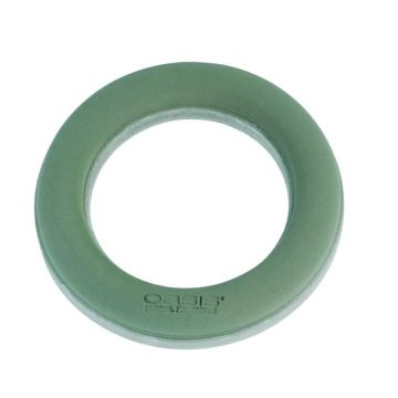 OASIS® våtsteckskum, ring, EcoBase-botten av hårdskum, grön, 4,5cm, Ø30cm