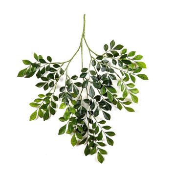 Konstgjord gren med orangea romber SCUTI, svårantändlig, grön, 70cm Konstgjord gren med orangea romber SCUTI, svårantändlig, grön, 70cm
