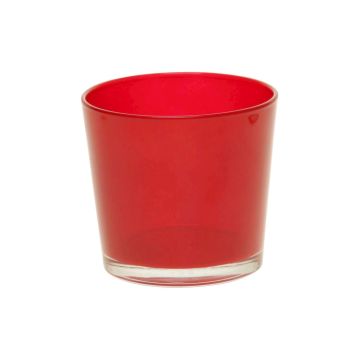 Glasöverkruka ALENA, vinröd, 9,5cm, Ø11,5cm