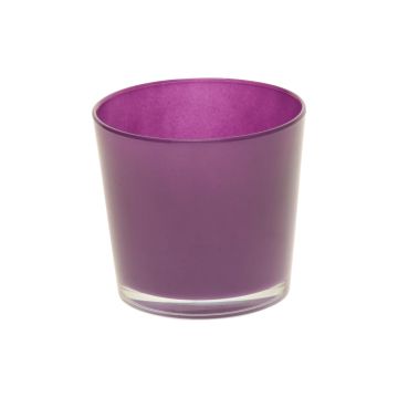 Glasöverkruka ALENA, mörklila, 9,5cm, Ø11,5cm