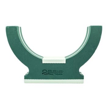 OASIS® våtsteckskum med urnunderlägg, sorgblomsterarrangemang, botten av hård polystyren, trästativ, grön, 47x10x29cm